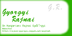 gyorgyi rajnai business card